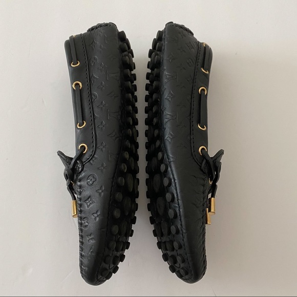 Authentic Louis Vuitton Loafers Flats Shoes Navy - Picture 5 of 11